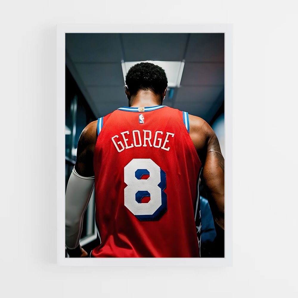 Poster Paul en Rouge – affiche Basketball (vue 3)
